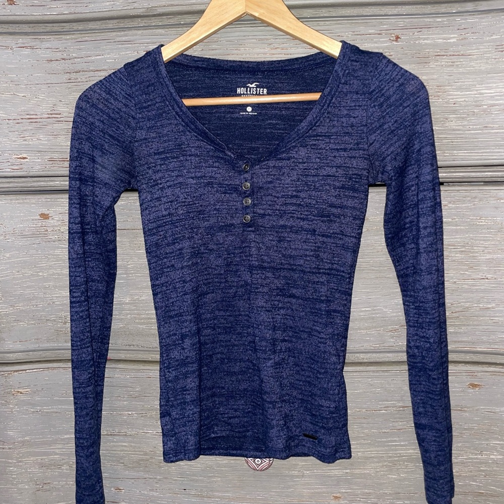 Hollister Blue Long Sleeve Top